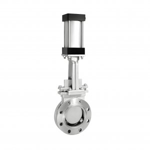 氣動對夾式刀閘閥PNI.0 DN200的，材質(zhì)碳鋼