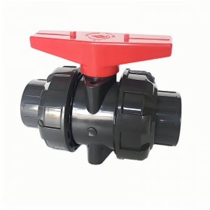 帶平臺(tái)的UPVC承插球閥，可加裝電氣動(dòng)執(zhí)行