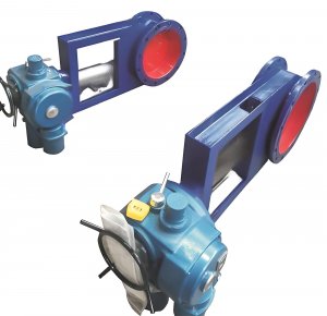 圓形電動調(diào)節(jié)插板閥DN300，國產(chǎn)電動插板