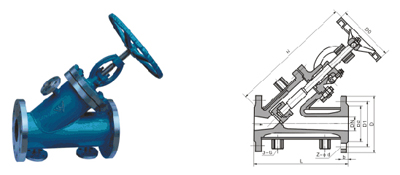 BJ45H、BJ45W 型 PN25~PN40 鋼制保溫夾套直流式截止閥結(jié)構(gòu)圖